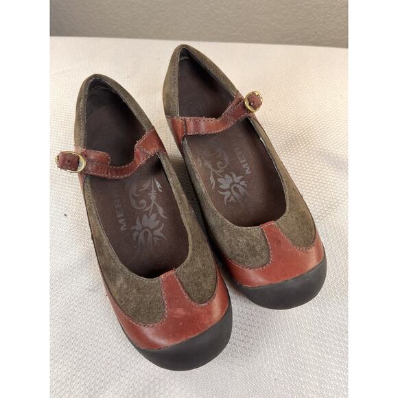 Merrell Shoes - Merrell Womens Plaza Mary Jane 7.5 M Saddle Brown‎ Brick Suede Leather J46102